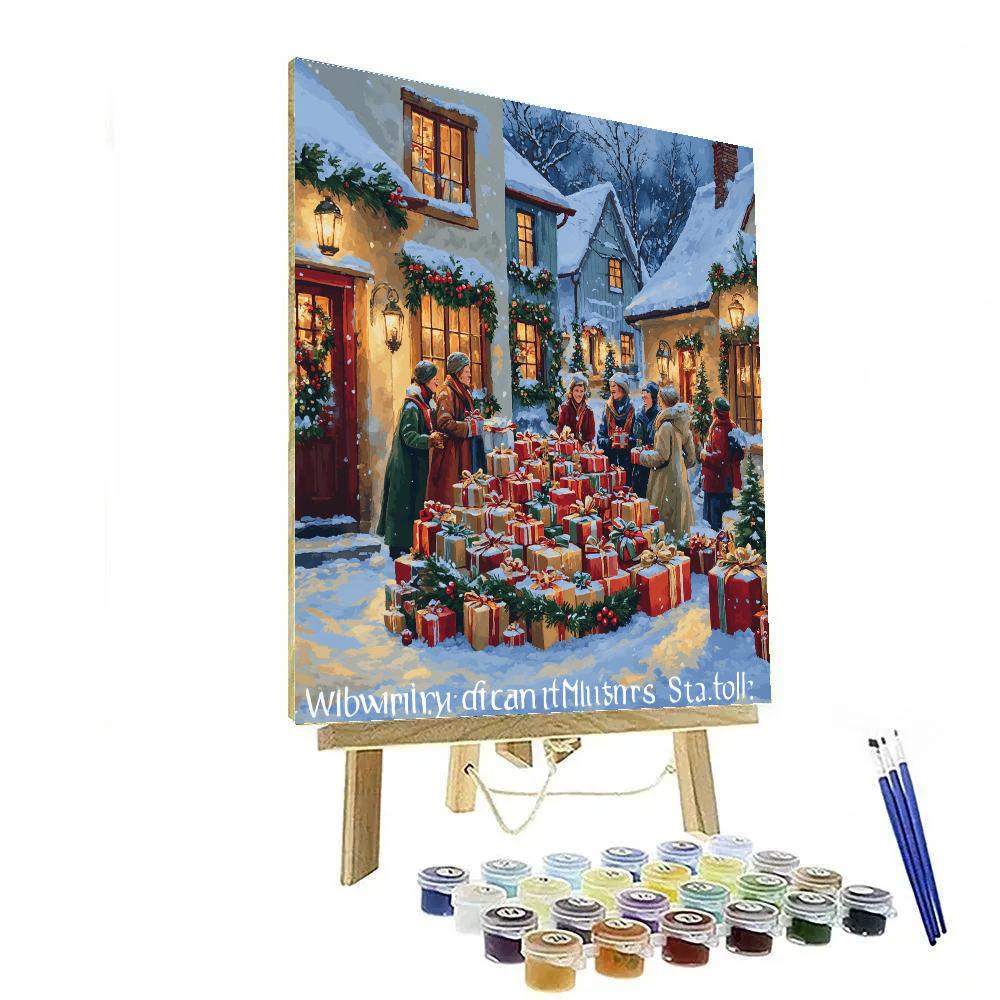 Village Gift Exchange paint by color