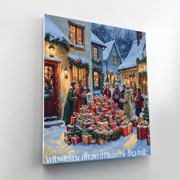Village Gift Exchange paint by color