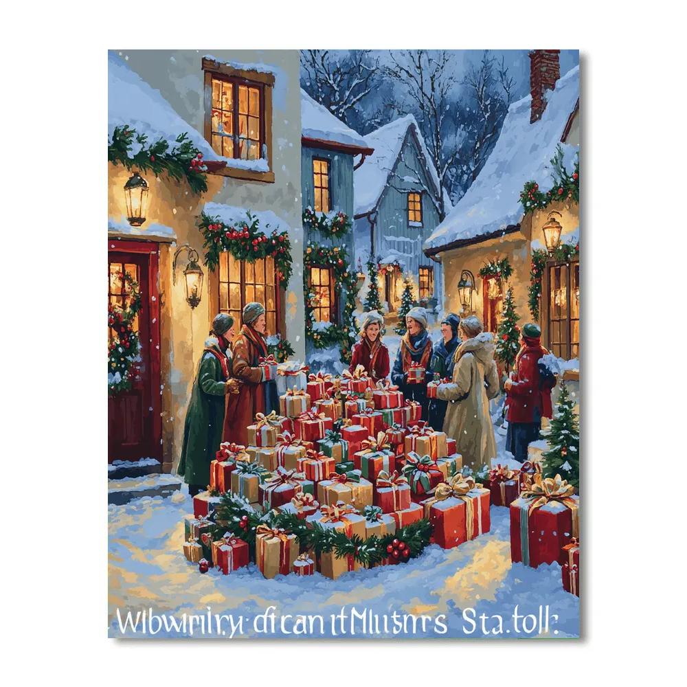 Village Gift Exchange paint by color