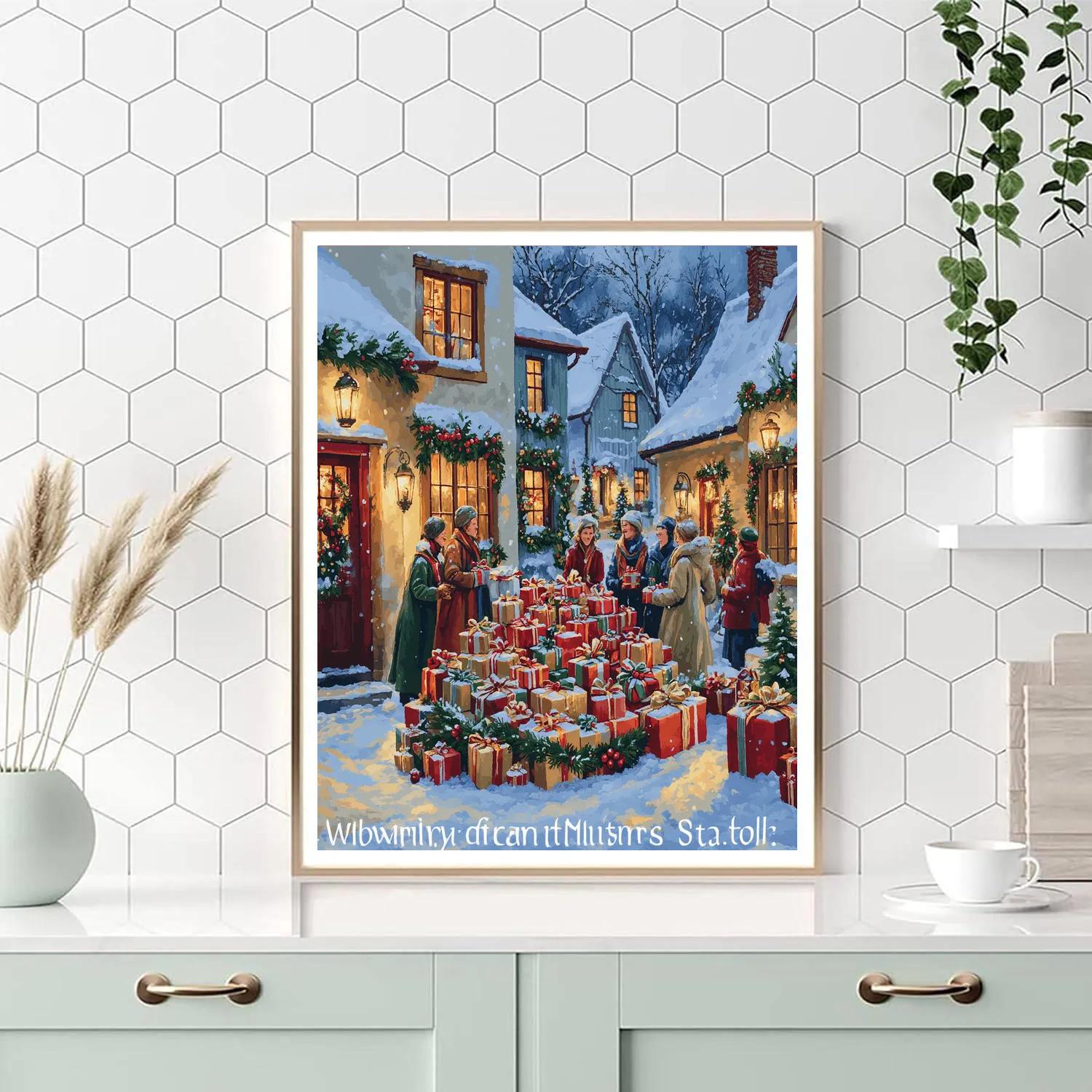 Village Gift Exchange paint by color