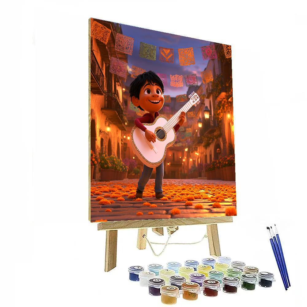 Miguel Music Plaza Fiesta Disney Inspired Number painting