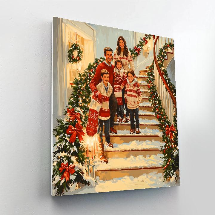 Garlanded Staircase Welcome Paint by numbers kits