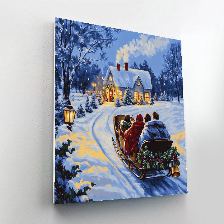 Sleigh Ride Homecoming paint by number