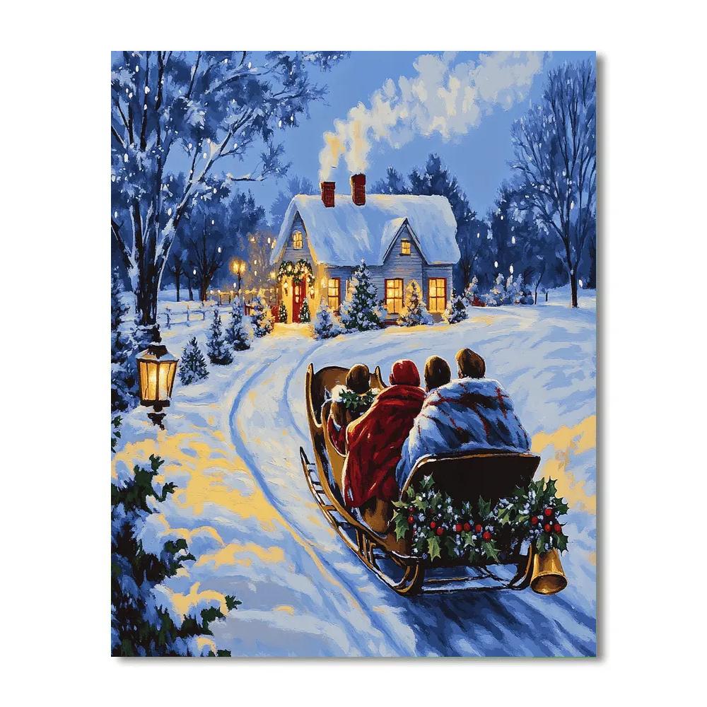 Sleigh Ride Homecoming paint by number