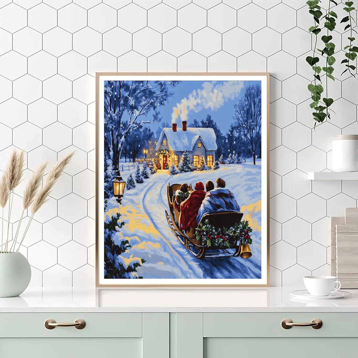 Sleigh Ride Homecoming paint by number