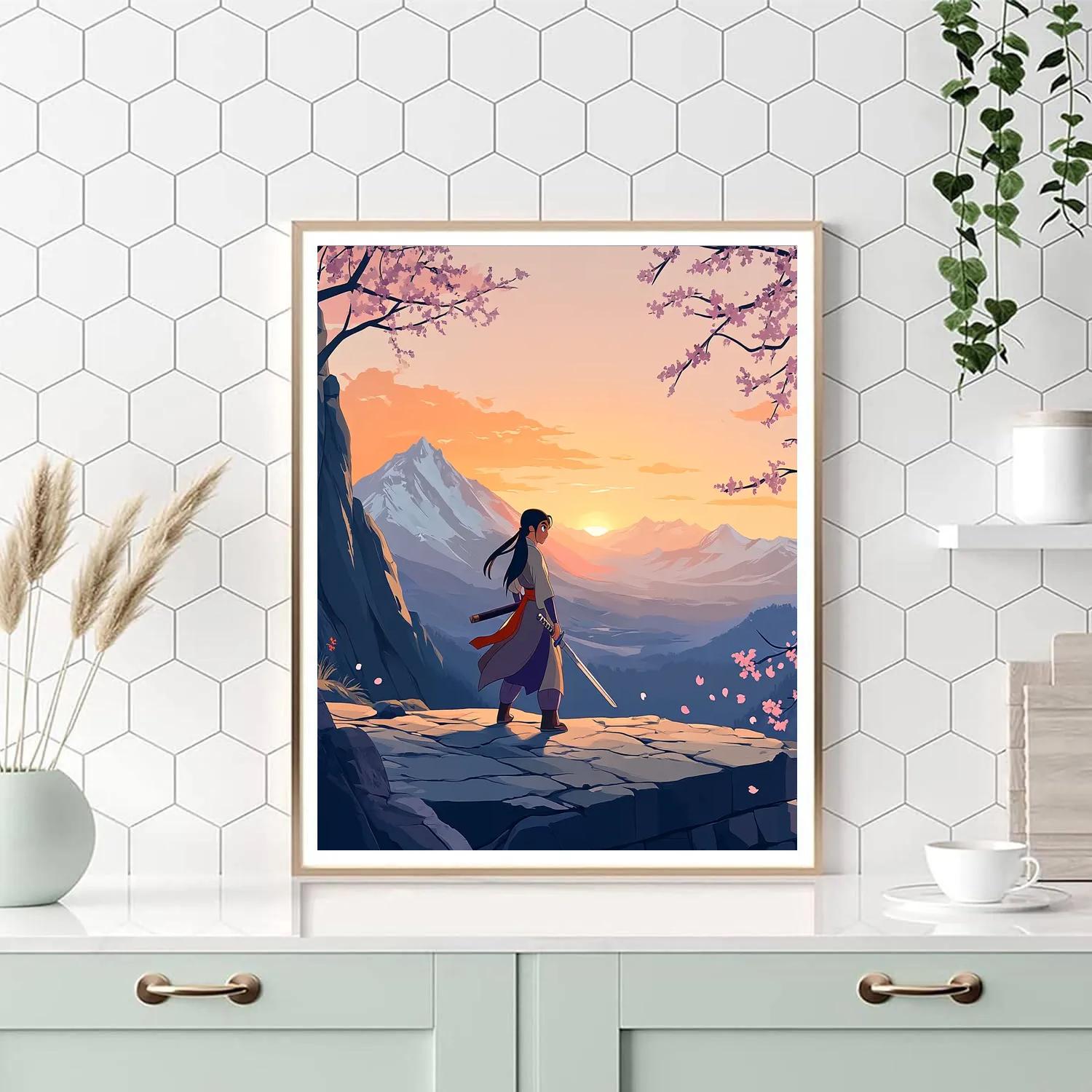 Mulan Mountain Training Dawn Disney Inspired Paint by numbers kits