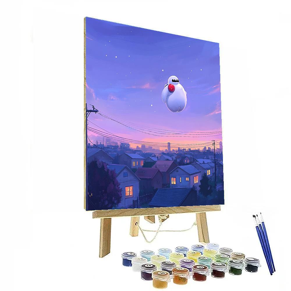 Baymax Neighborhood Sky Stroll Disney Inspired Numbered painting kits