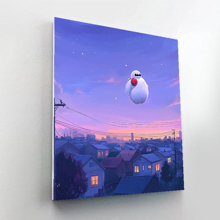 Baymax Neighborhood Sky Stroll Disney Inspired Numbered painting kits