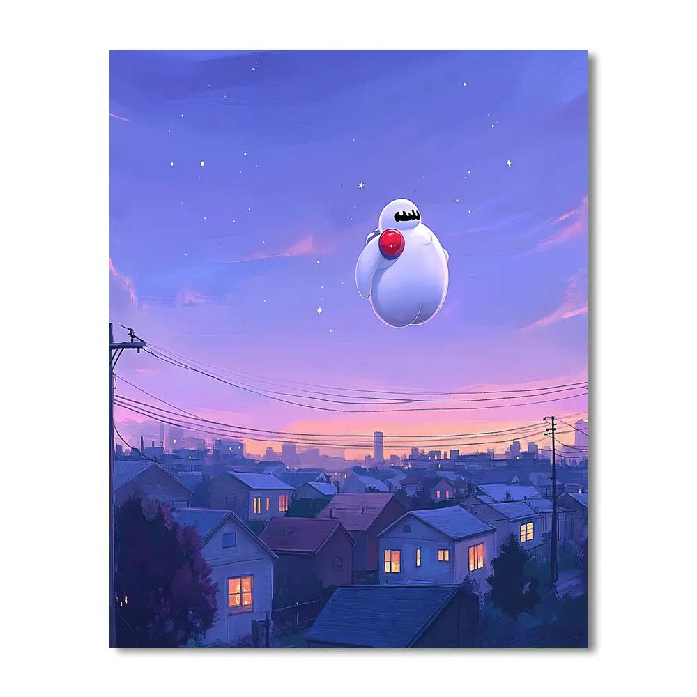 Baymax Neighborhood Sky Stroll Disney Inspired Numbered painting kits