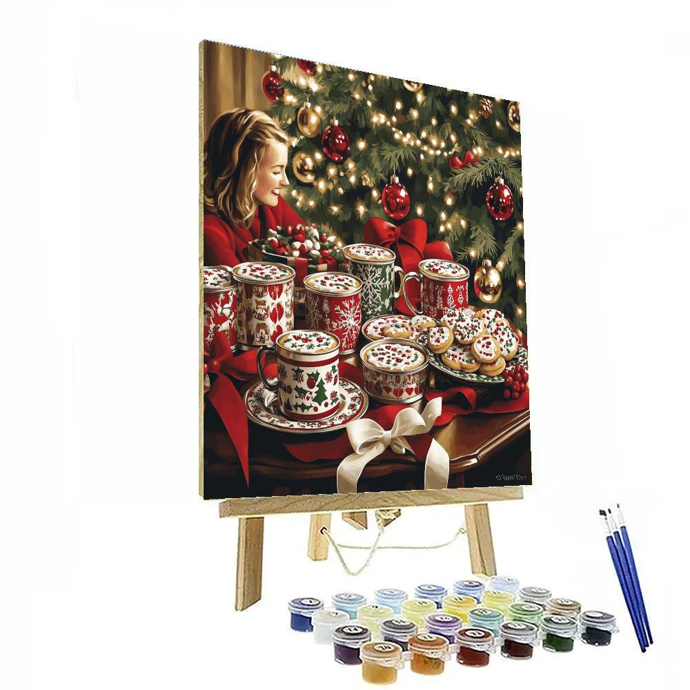 Cookie Swap By The Tree Painting by numbers kit