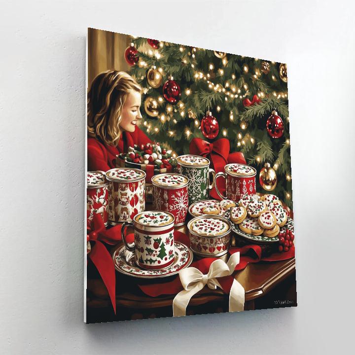 Cookie Swap By The Tree Painting by numbers kit