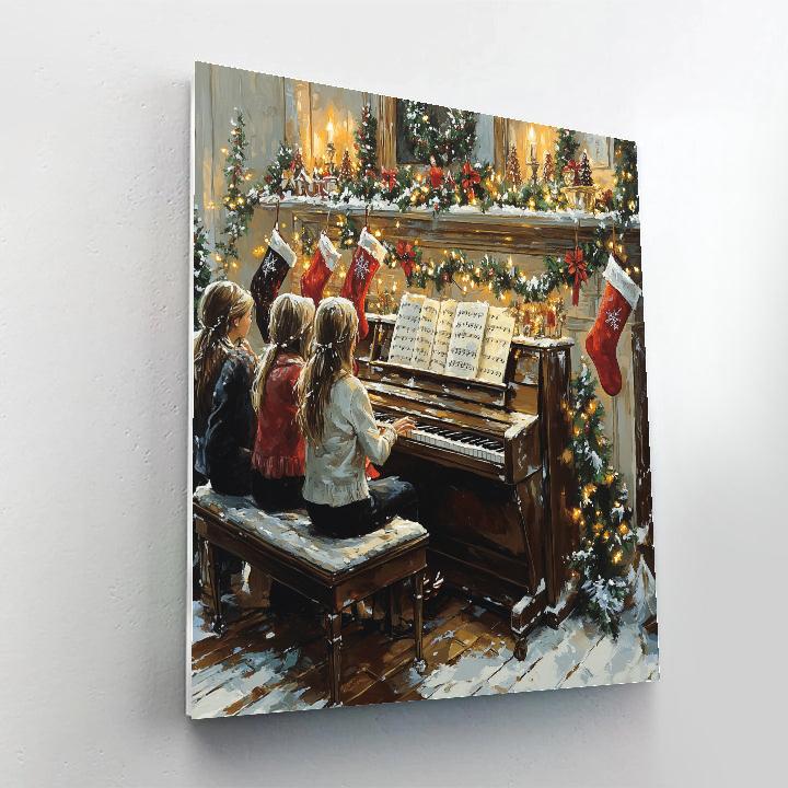 Fireside Carol Rehearsal Number painting