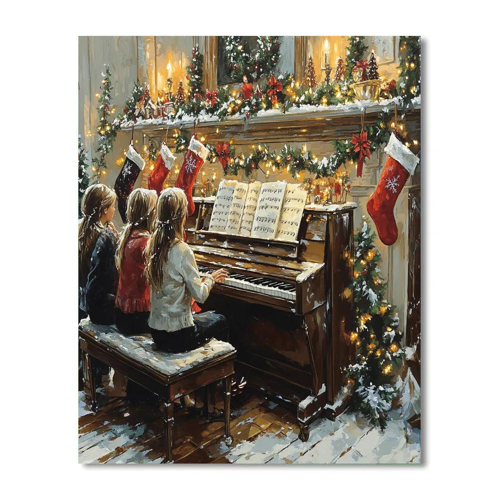 Fireside Carol Rehearsal Number painting