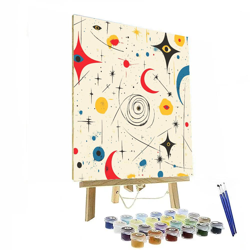 Joan Miró Inspired Celestial Carnival Of Colors Paint by numbers kits