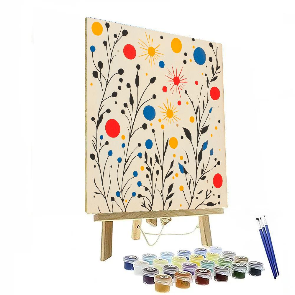 Joan Miró Inspired Quantum Star Garden paint by number