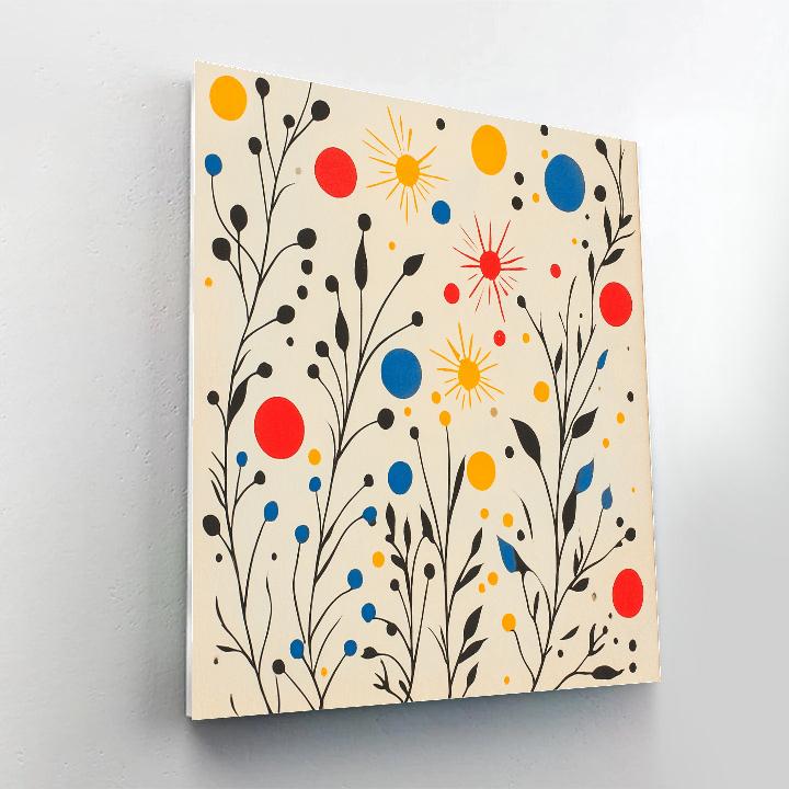 Joan Miró Inspired Quantum Star Garden paint by number