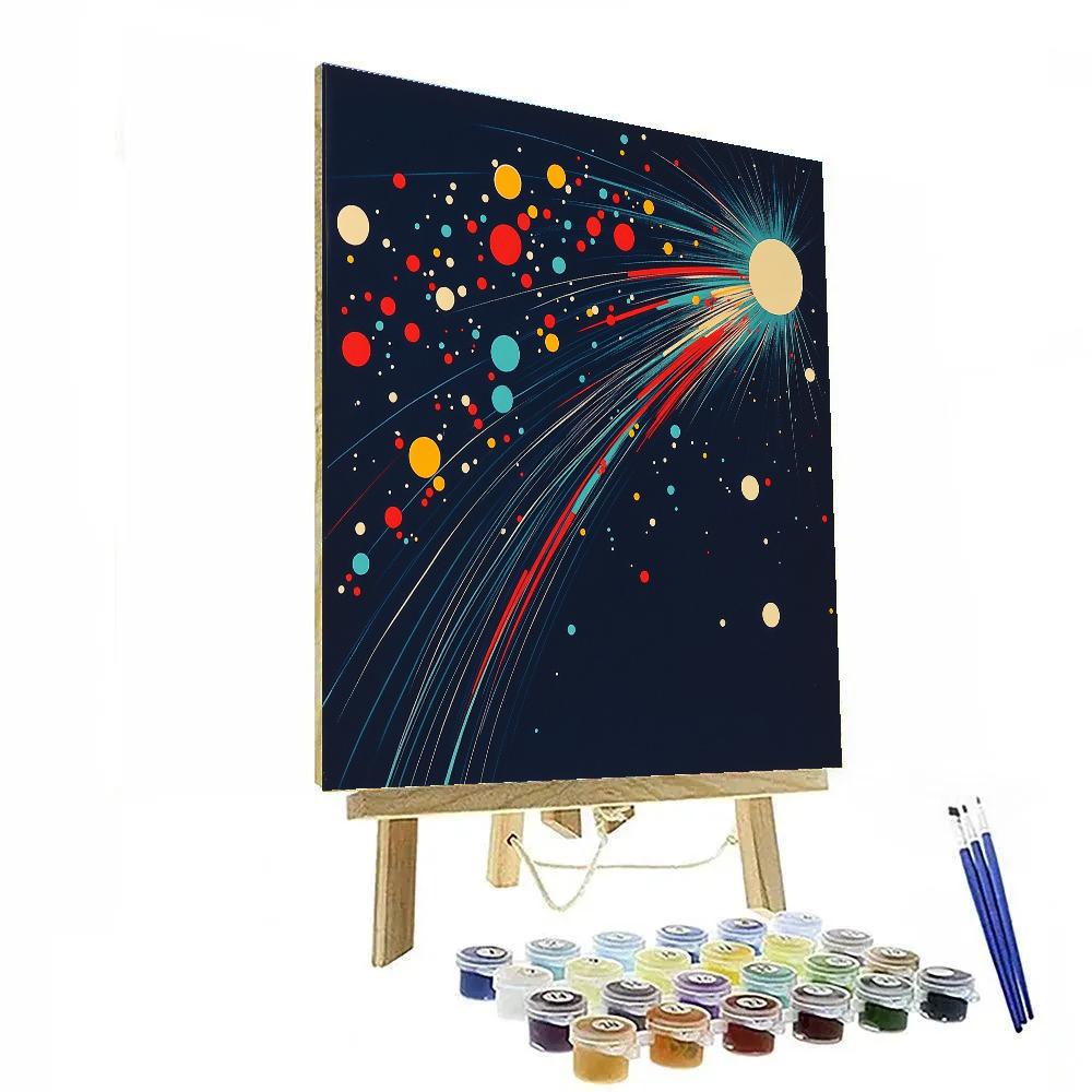 Joan Miró Inspired Dream Orbits Of The Midnight Sky Number painting