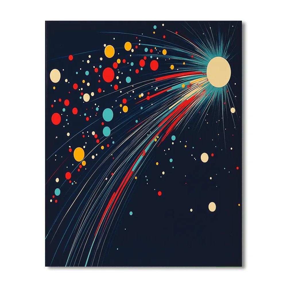 Joan Miró Inspired Dream Orbits Of The Midnight Sky Number painting