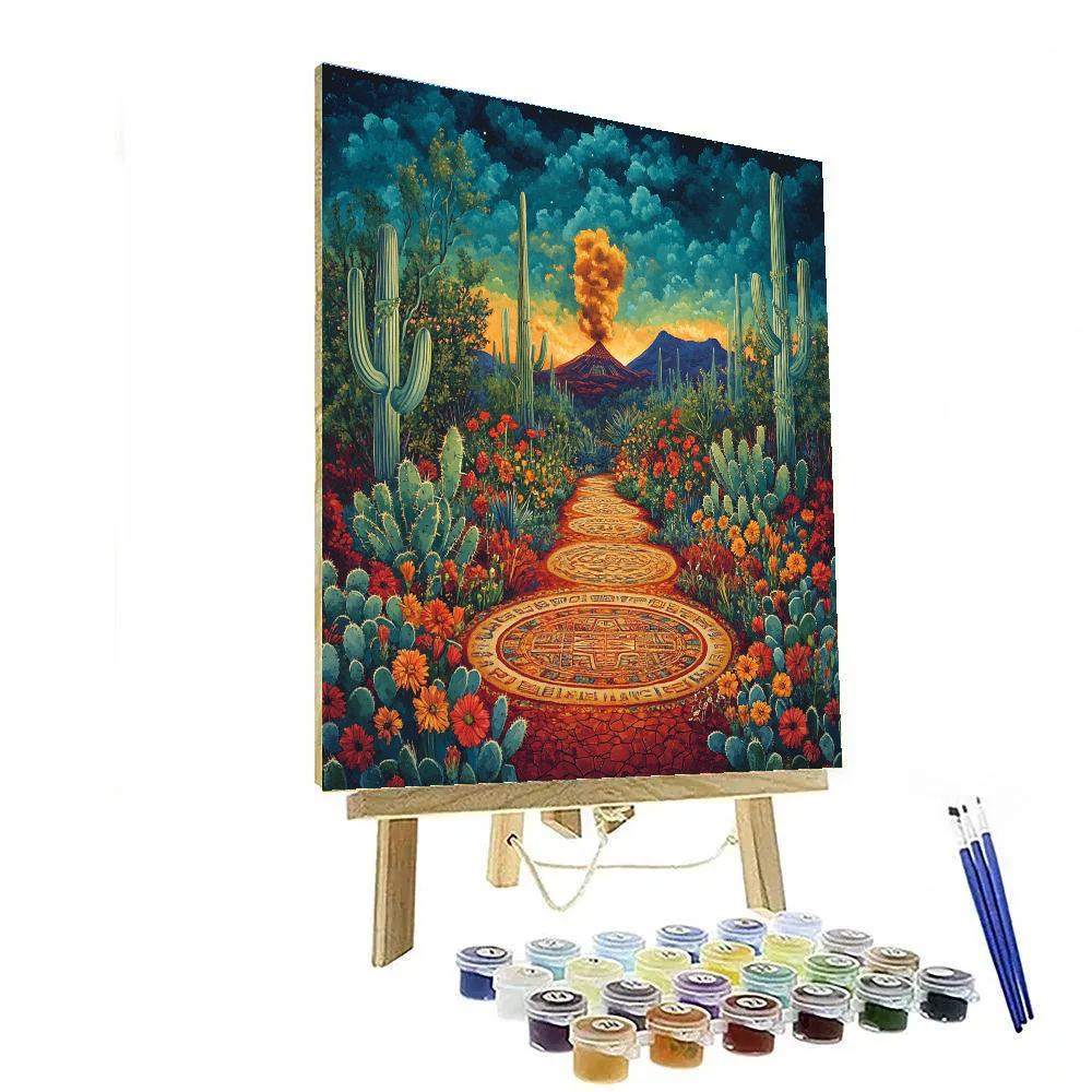 Frida Kahlo Inspired Garden Of Ancestral Echoes DIY paint by numbers