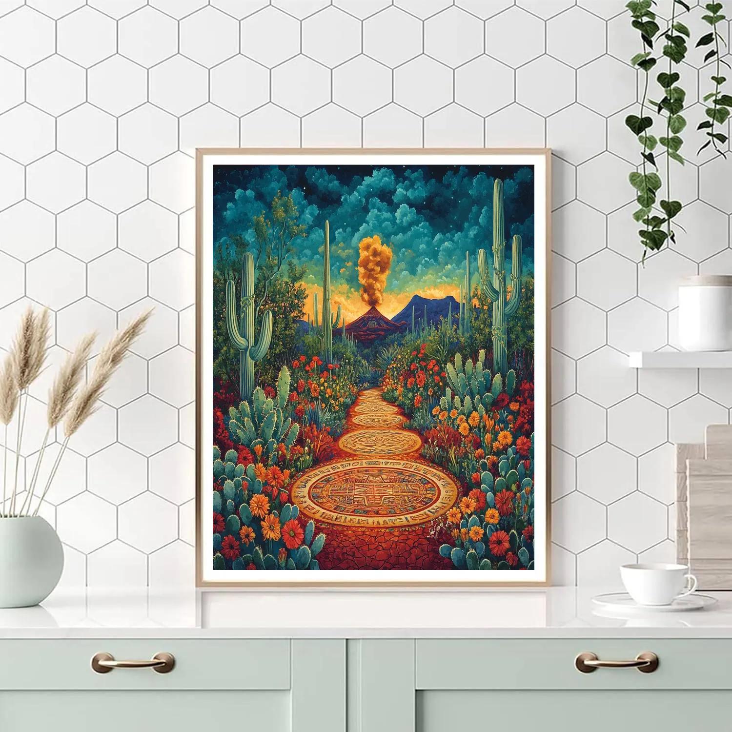 Frida Kahlo Inspired Garden Of Ancestral Echoes DIY paint by numbers