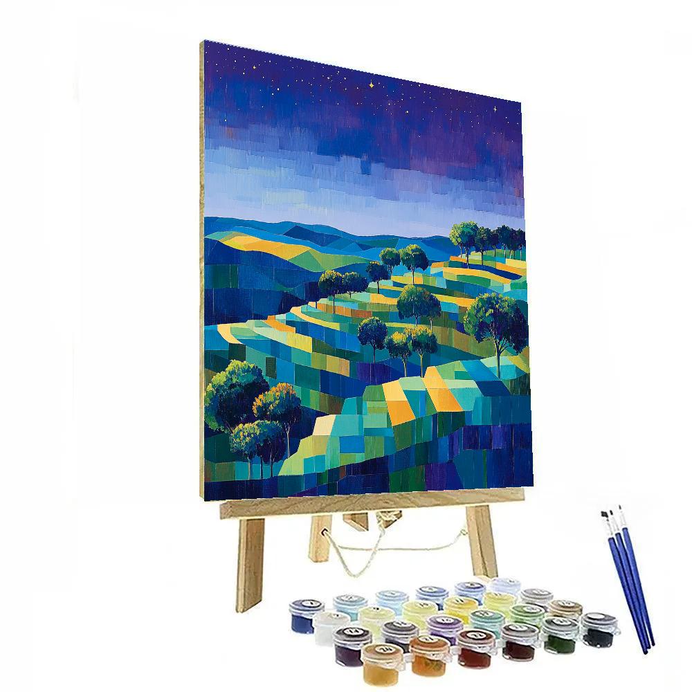 Paul Cézanne Inspired Cosmic Orchard Of Color Fields DIY paint by numbers