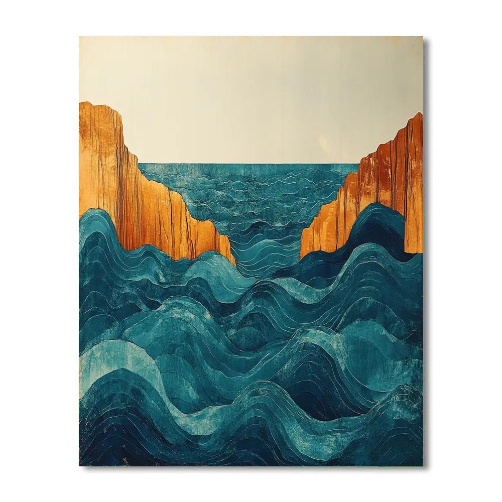 Max Ernst Inspired Tidal Dreamscape paint by numbers