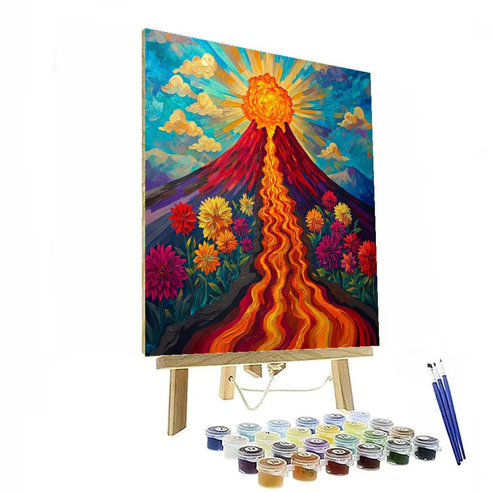 Frida Kahlo Inspired Heartbeat Of The Living Volcano Painting by numbers kit
