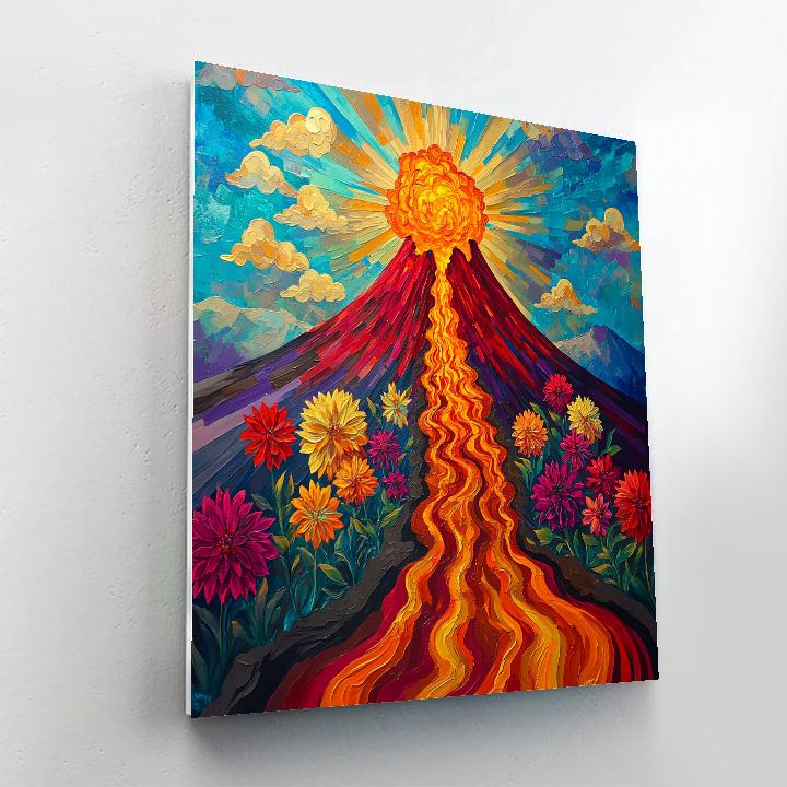 Frida Kahlo Inspired Heartbeat Of The Living Volcano Painting by numbers kit