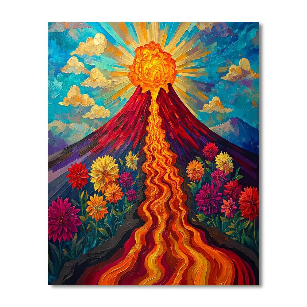 Frida Kahlo Inspired Heartbeat Of The Living Volcano Painting by numbers kit