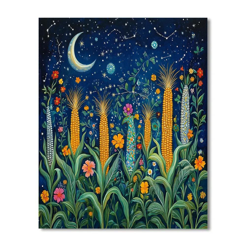 Frida Kahlo Inspired Cosmic Milpa Of Dreams Numbered painting kits