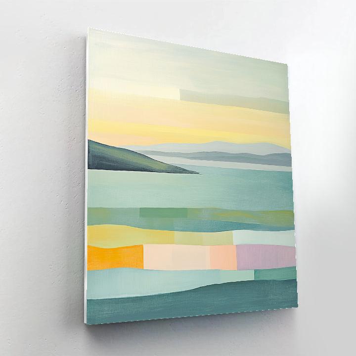Paul Cézanne Inspired Tidal Geometry Of Dawn Light Numbered painting kits