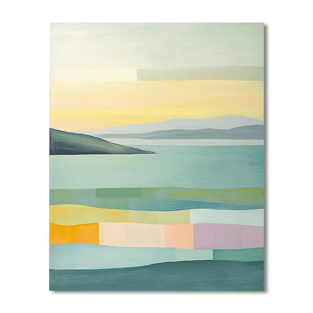 Paul Cézanne Inspired Tidal Geometry Of Dawn Light Numbered painting kits