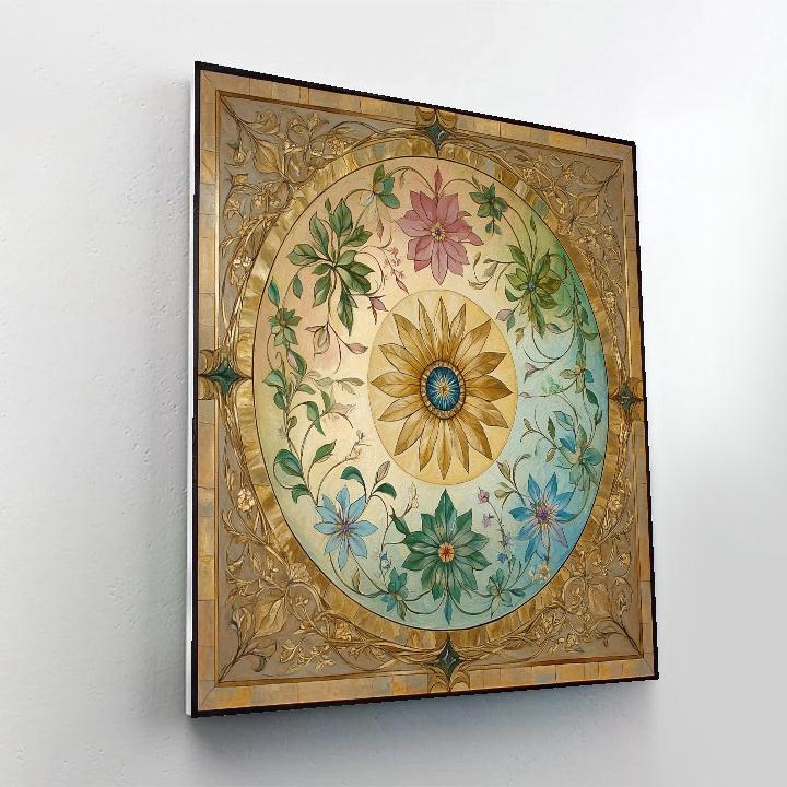 Alphonse Mucha Inspired Celestial Garden Of Seasons paint by number