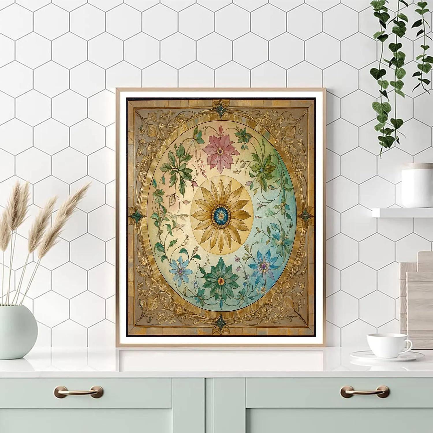 Alphonse Mucha Inspired Celestial Garden Of Seasons paint by number