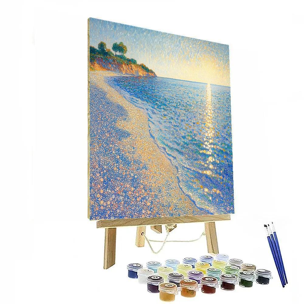 Georges Seurat Inspired Tidal Light Horizons paint by numbers