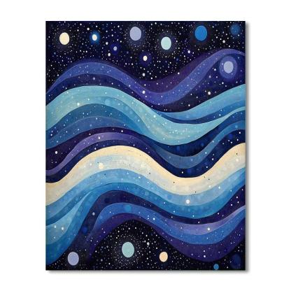 Georges Seurat Inspired Celestial Color Drift Numbered painting kits