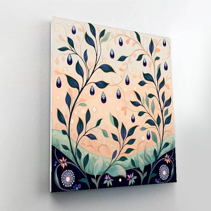 Alphonse Mucha Inspired Dawn Of Crystal Dewdrops Painting by numbers kit