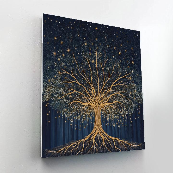 Nandalal Bose Inspired Cosmic Banyan Dream DIY paint by numbers