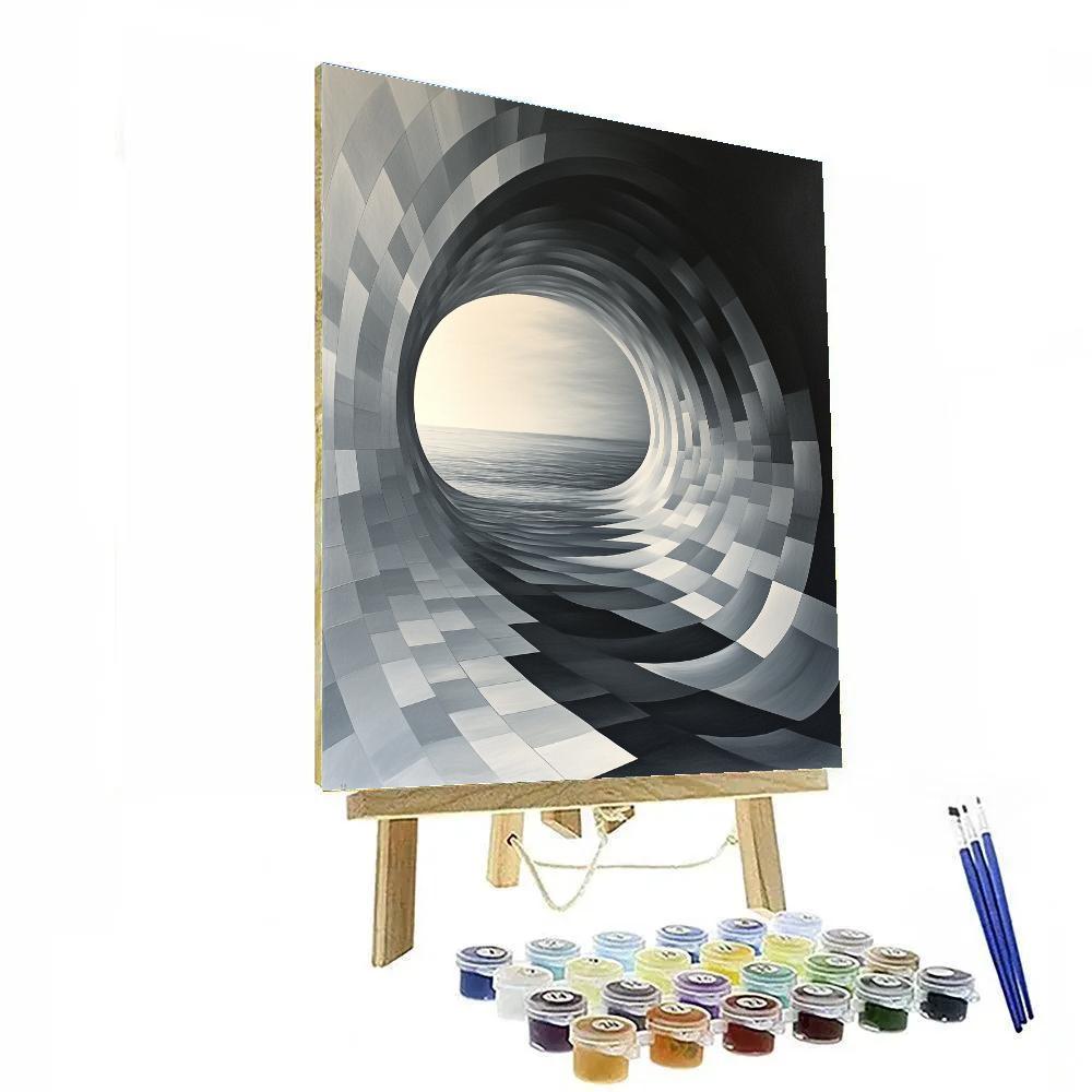 M C Escher Inspired Infinite Tidal Lattices painting number kit