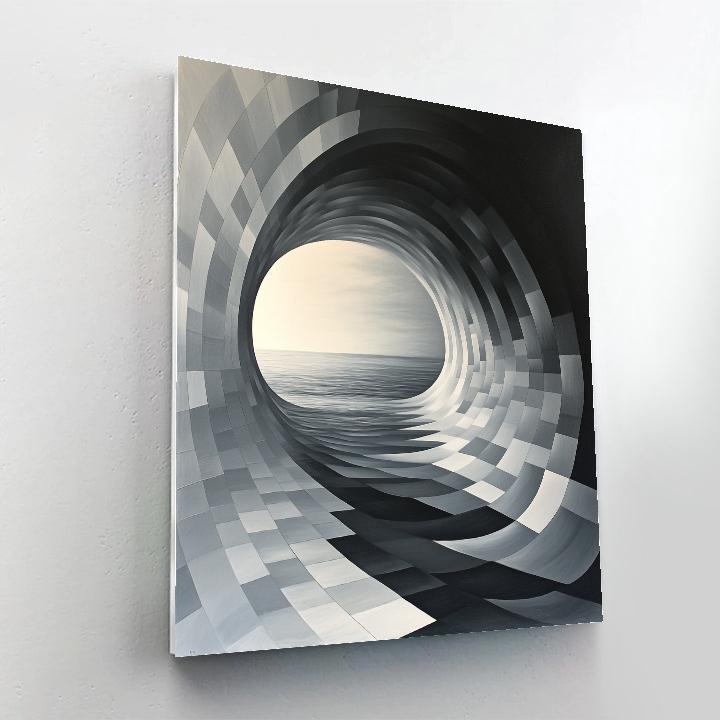 M C Escher Inspired Infinite Tidal Lattices painting number kit