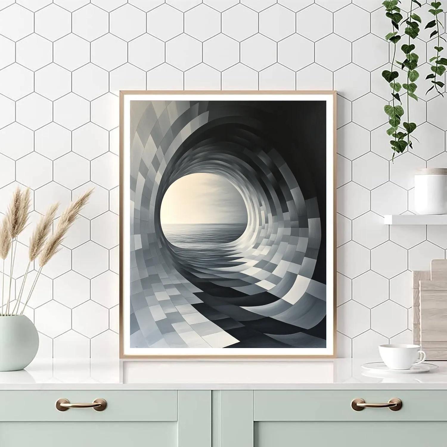 M C Escher Inspired Infinite Tidal Lattices painting number kit