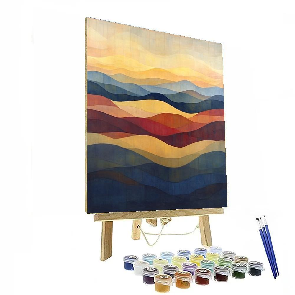 Paul Klee Inspired Chromatic Dawn Fields paint by numbers