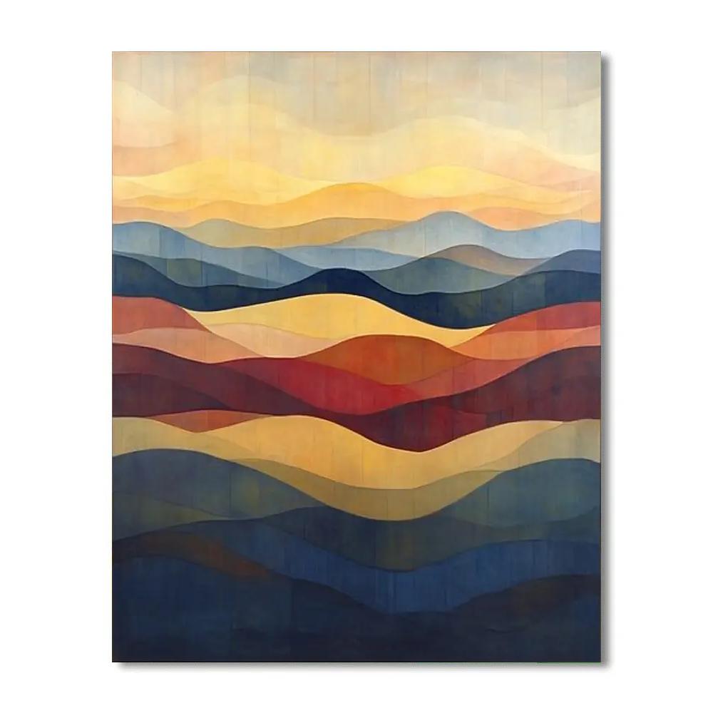 Paul Klee Inspired Chromatic Dawn Fields paint by numbers