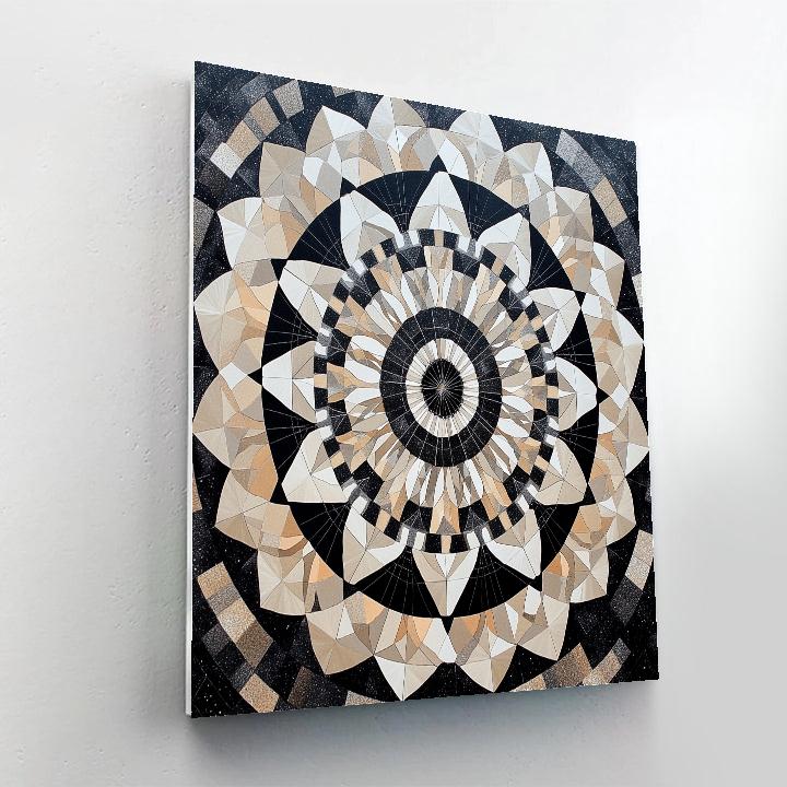 M C Escher Inspired Celestial Tessellation Rings Paint by numbers art