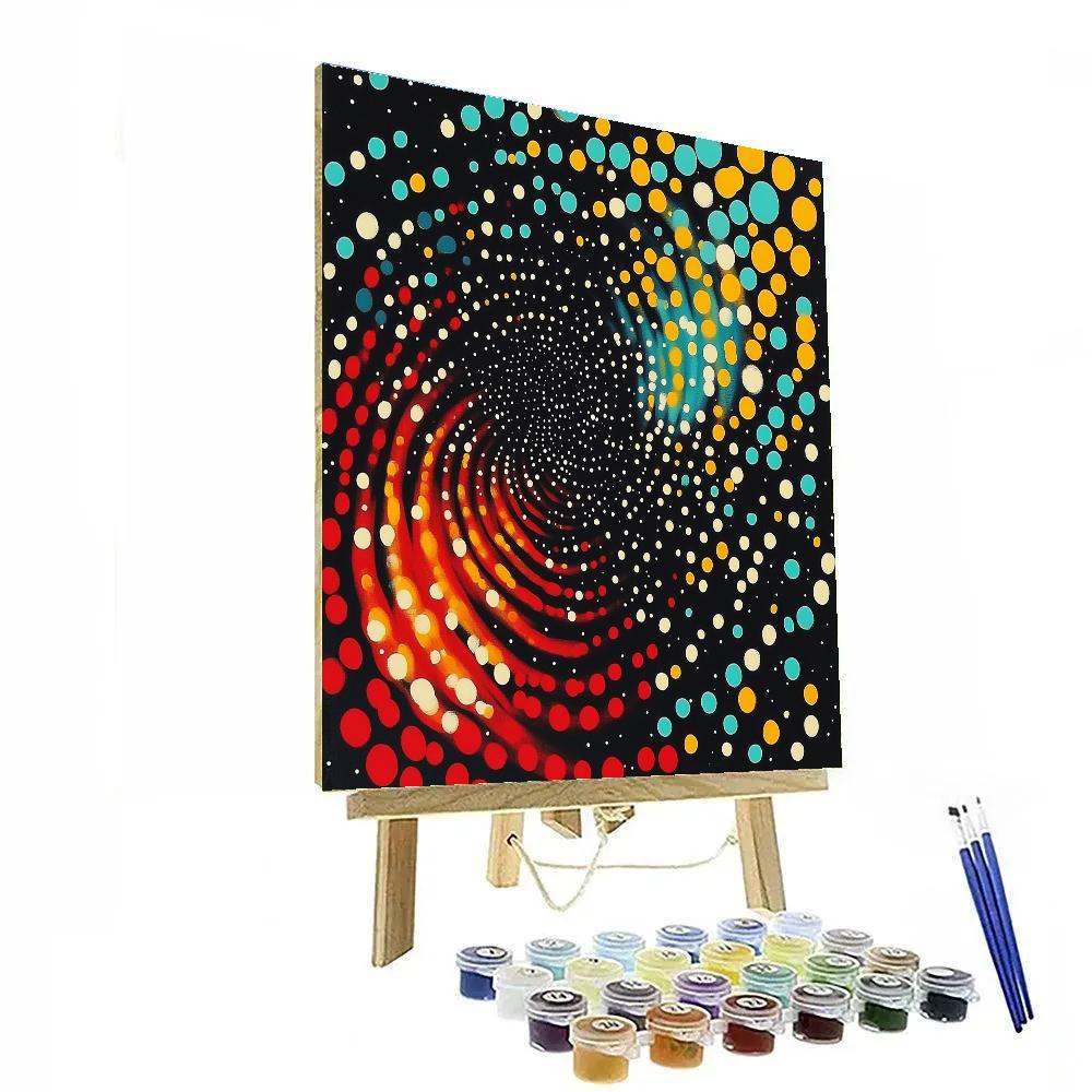 Yayoi Kusama Inspired Cosmic Polka Nebula Numbered painting kits