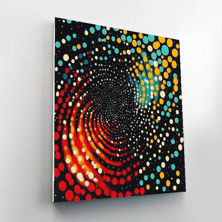 Yayoi Kusama Inspired Cosmic Polka Nebula Numbered painting kits