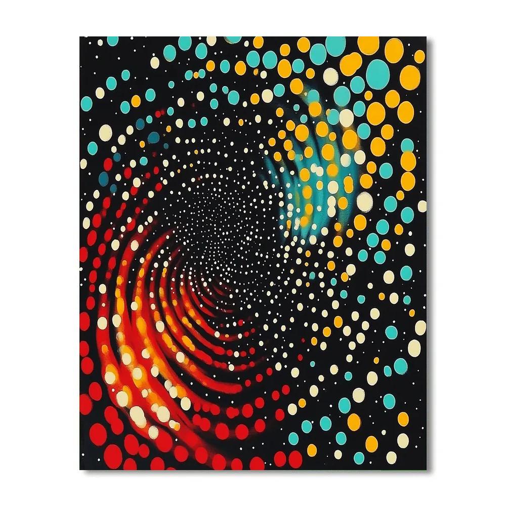 Yayoi Kusama Inspired Cosmic Polka Nebula Numbered painting kits
