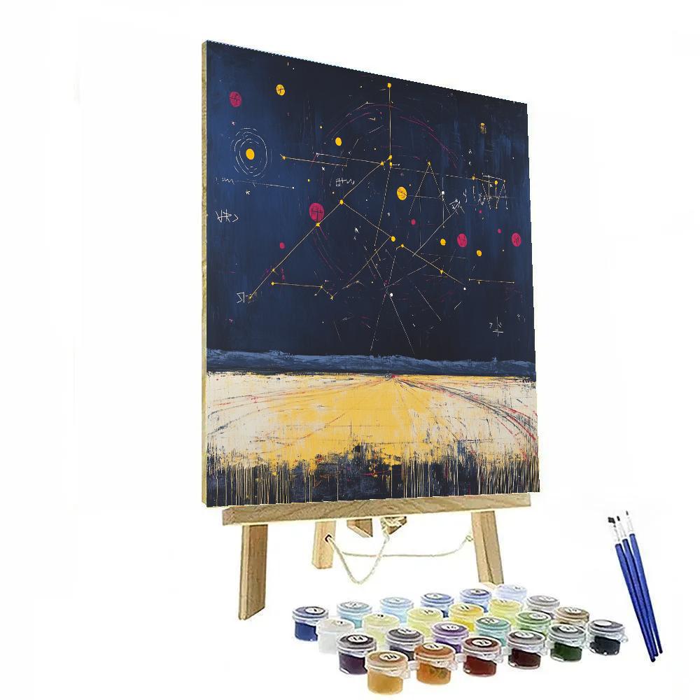 Jean Michel Basquiat Inspired Ancestral Sky Rhythms paint by number