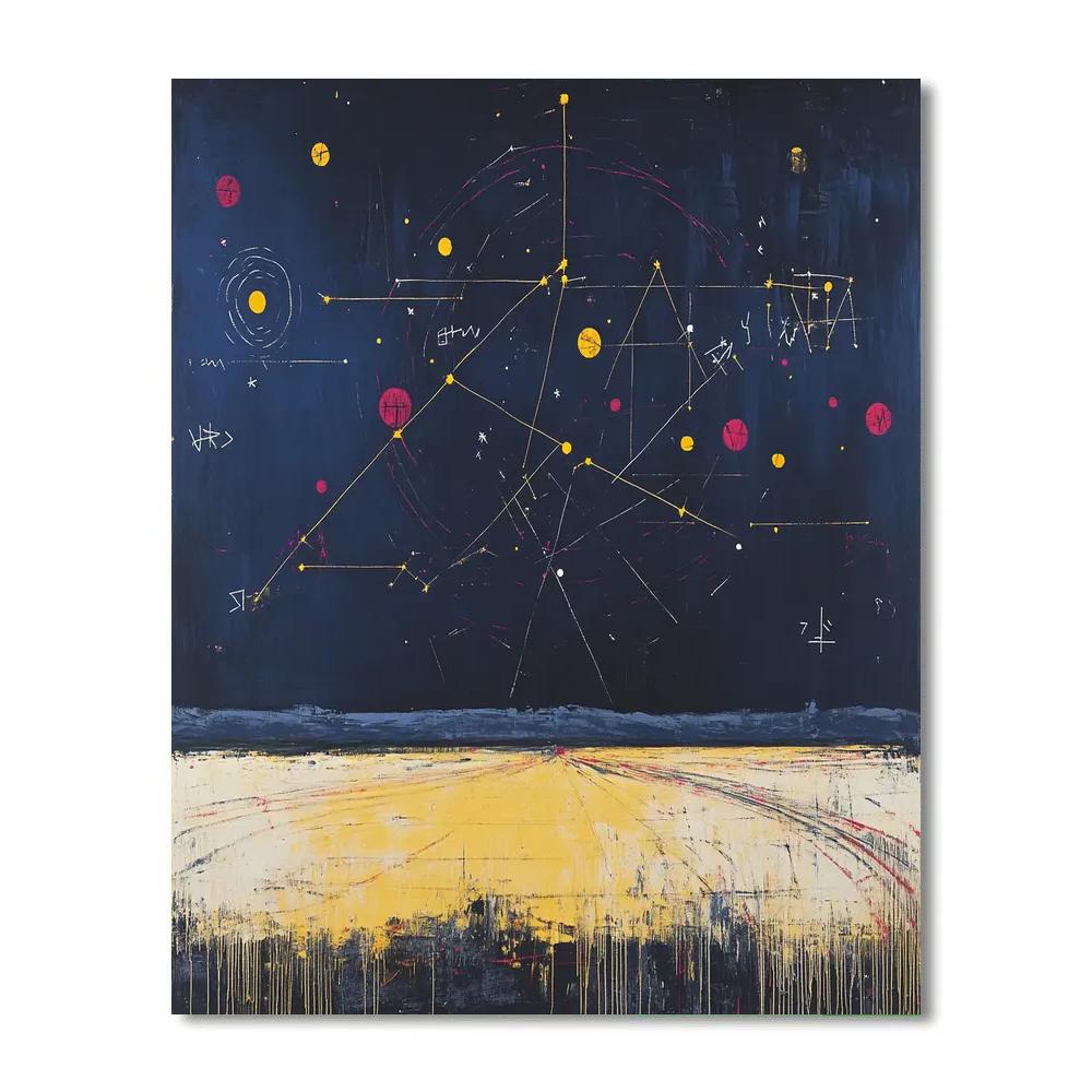 Jean Michel Basquiat Inspired Ancestral Sky Rhythms paint by number