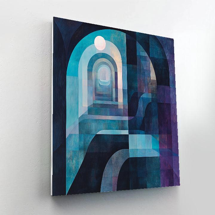 Paul Klee Inspired Lunar Echo Labyrinth paint by numbers